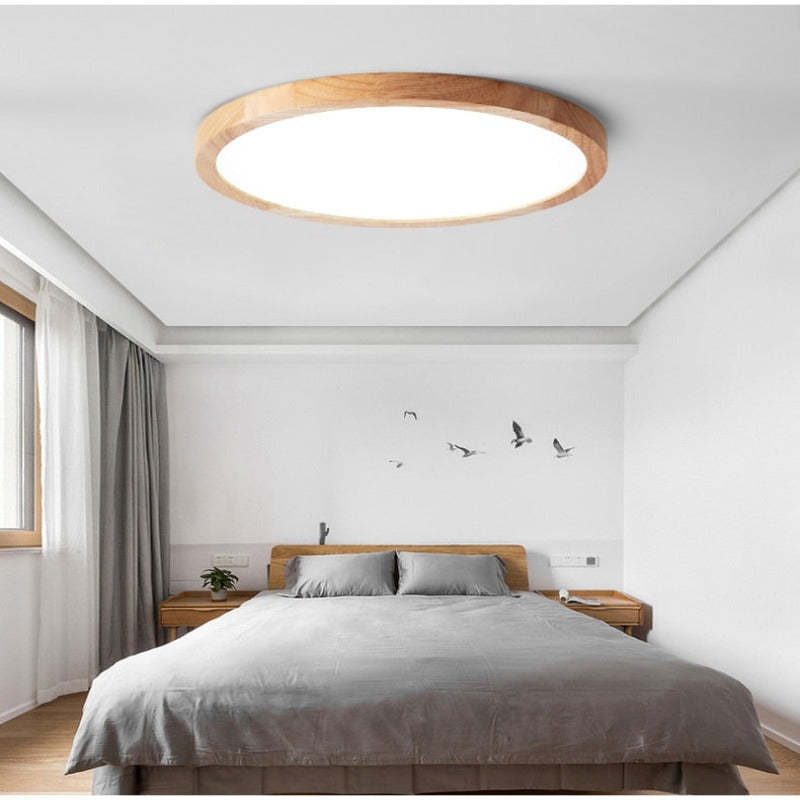 Orvix lampa sufitowa drewniana LED minimalistyczna
