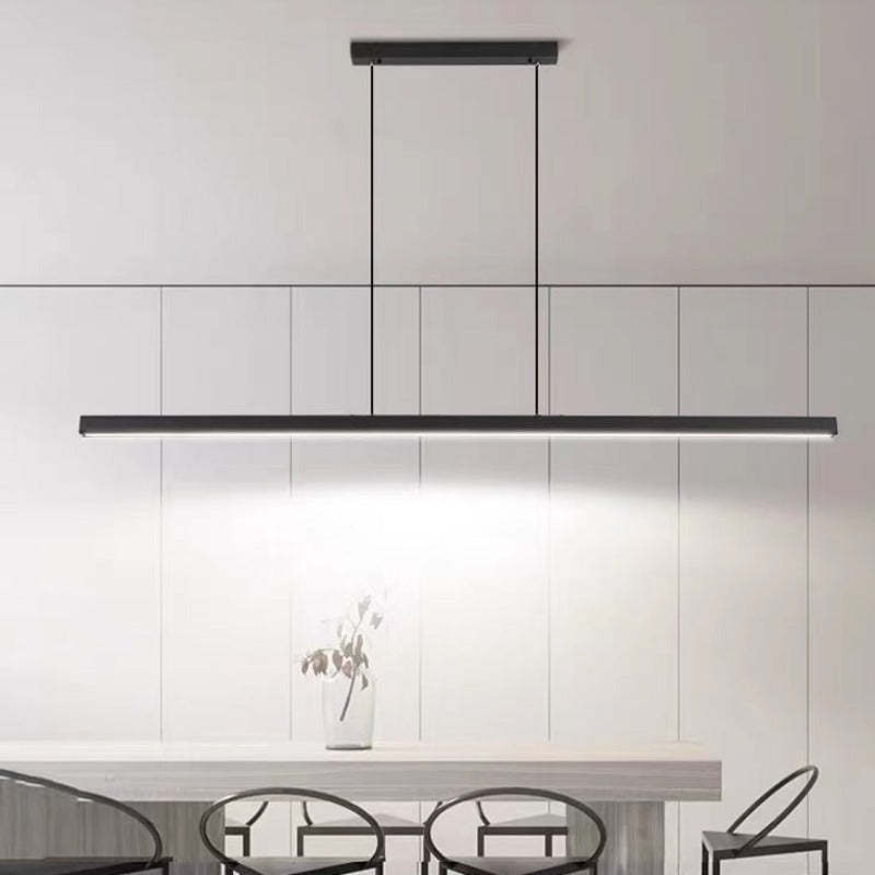 Lerin nowoczesna lampa wisząca liniowa LED czarna/braun