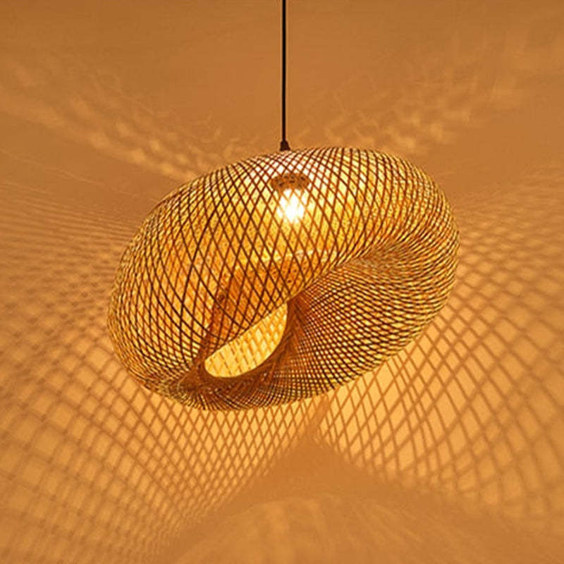 Ritta wisząca lampa z bambusa