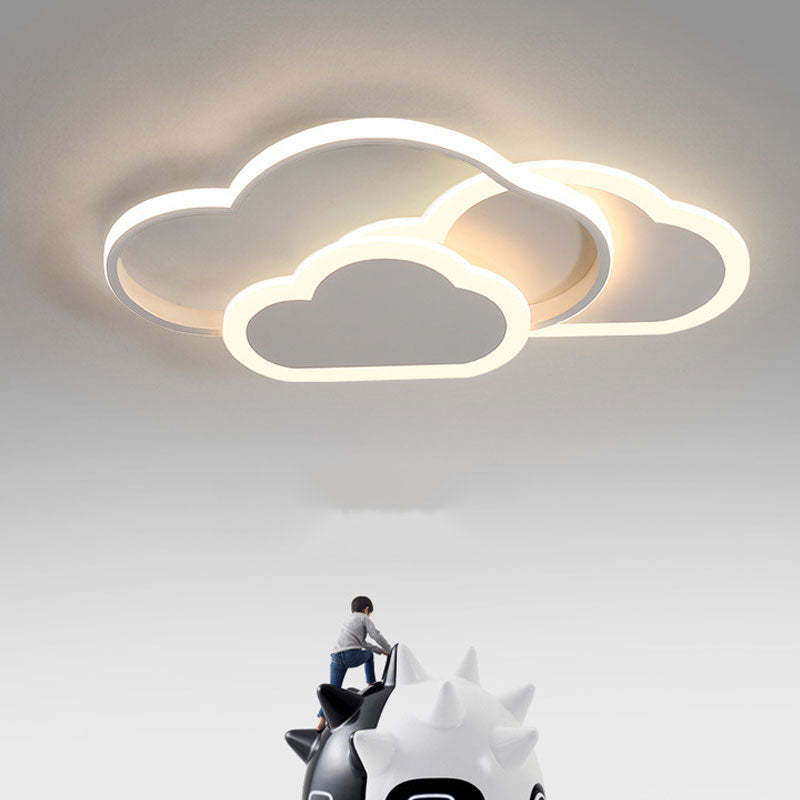 Arisha lampa sufitowa o kształcie puchatej chmury, biała/różowa