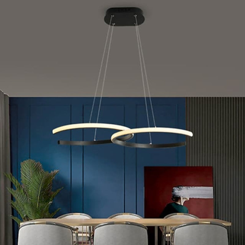 Arisha nowoczesna minimalistyczna lampa wisząca, podwójna C