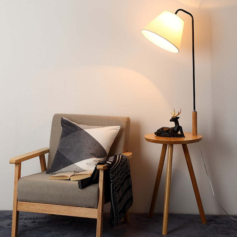 Ozawa Fable lampa stojąca z podstawą, 2 kolor drewniany