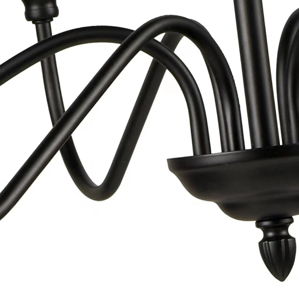 Silva nowoczesny żyrandol LED czarny metal sypialnia salon