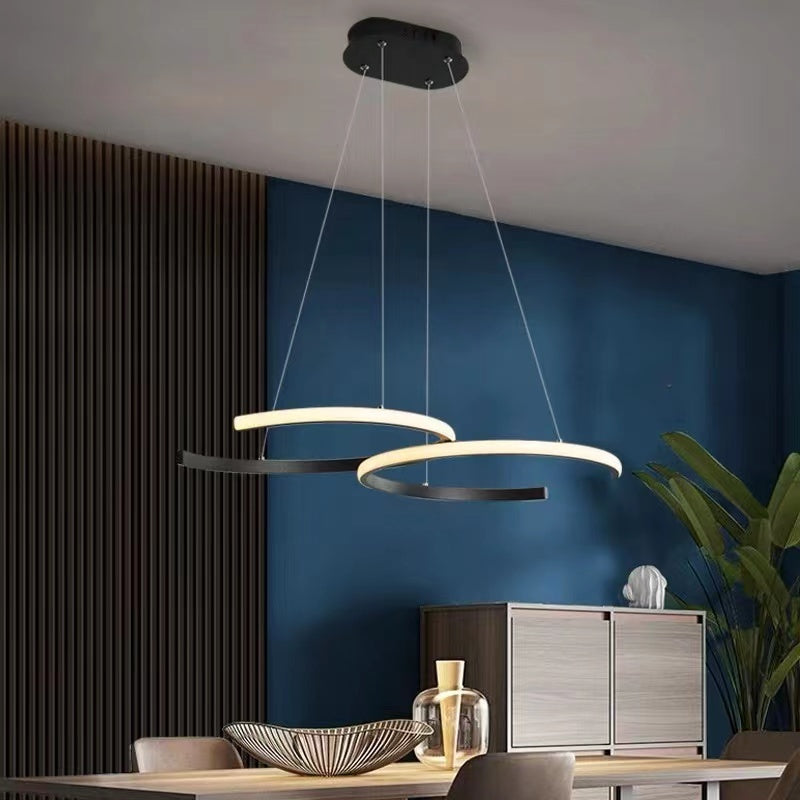 Arisha nowoczesna minimalistyczna lampa wisząca, podwójna C
