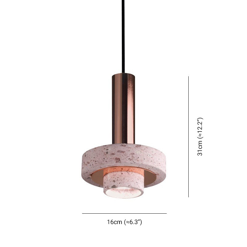 Arisha nowoczesna lampa wisząca LED Art Deco kolorowa w kolorze terazzo