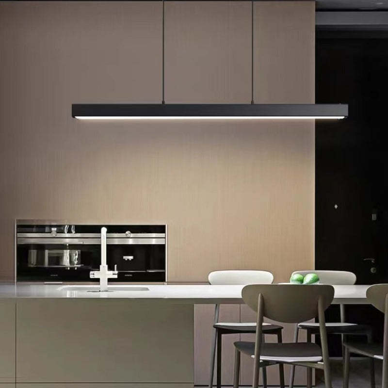 Lerin nowoczesna lampa wisząca liniowa LED czarna/braun