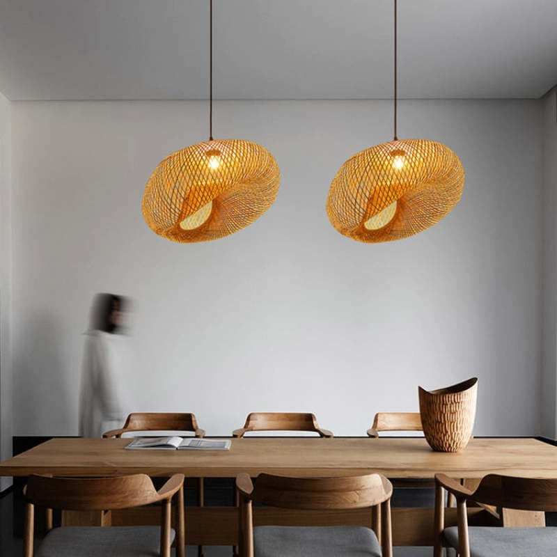 Ritta wisząca lampa z bambusa