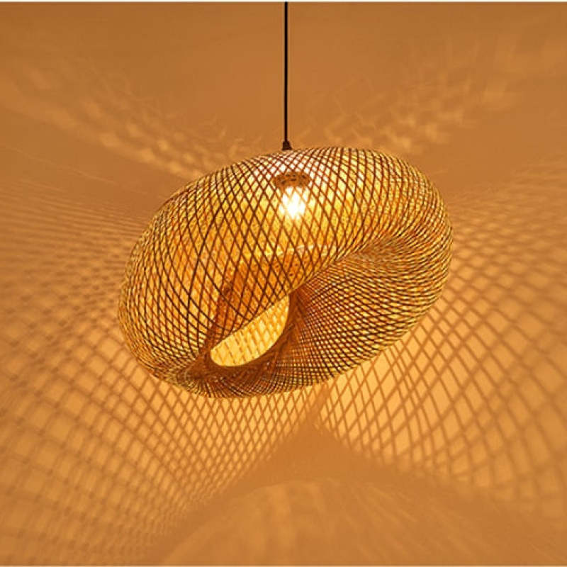 Ritta wisząca lampa z bambusa