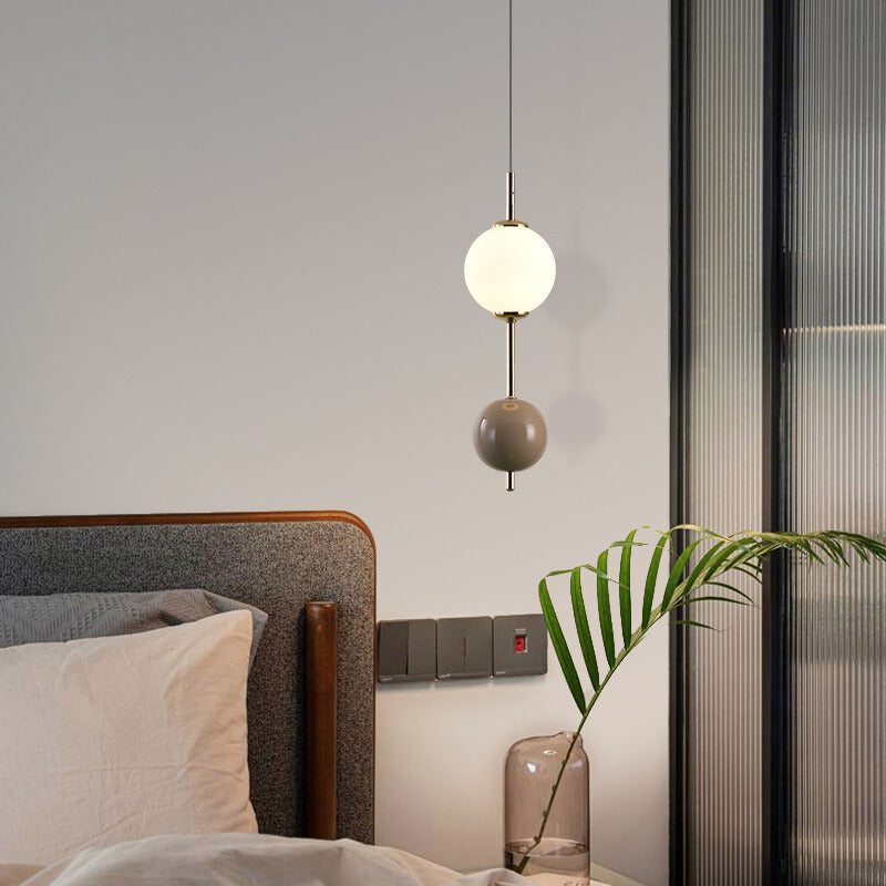Valentina nowoczesna lampa wisząca LED czerwony metal sypialnia salon