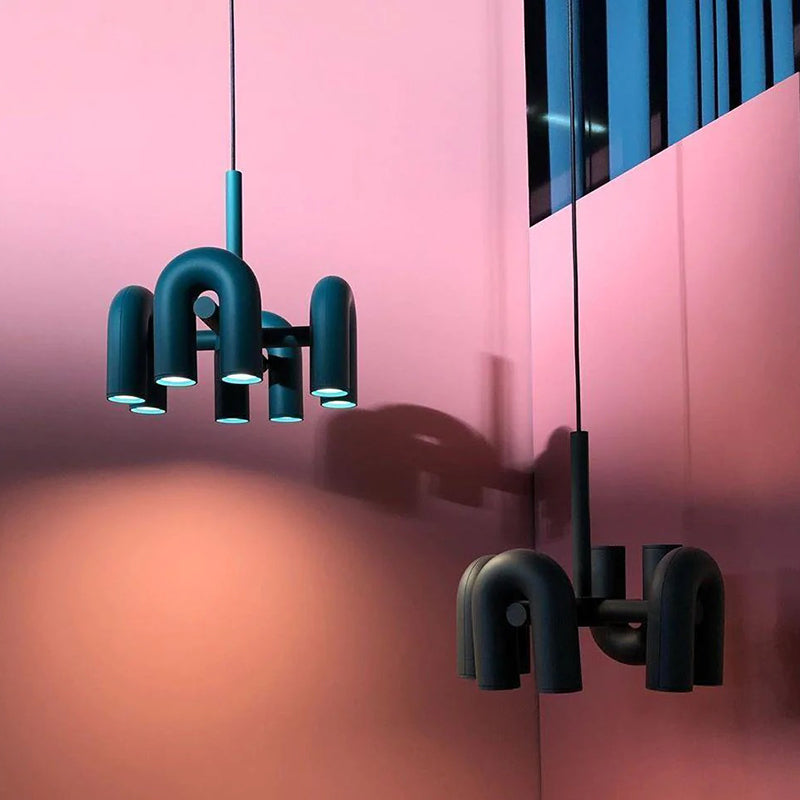 Arisha nowoczesna lampa wisząca liniowa z 3 U-shaped