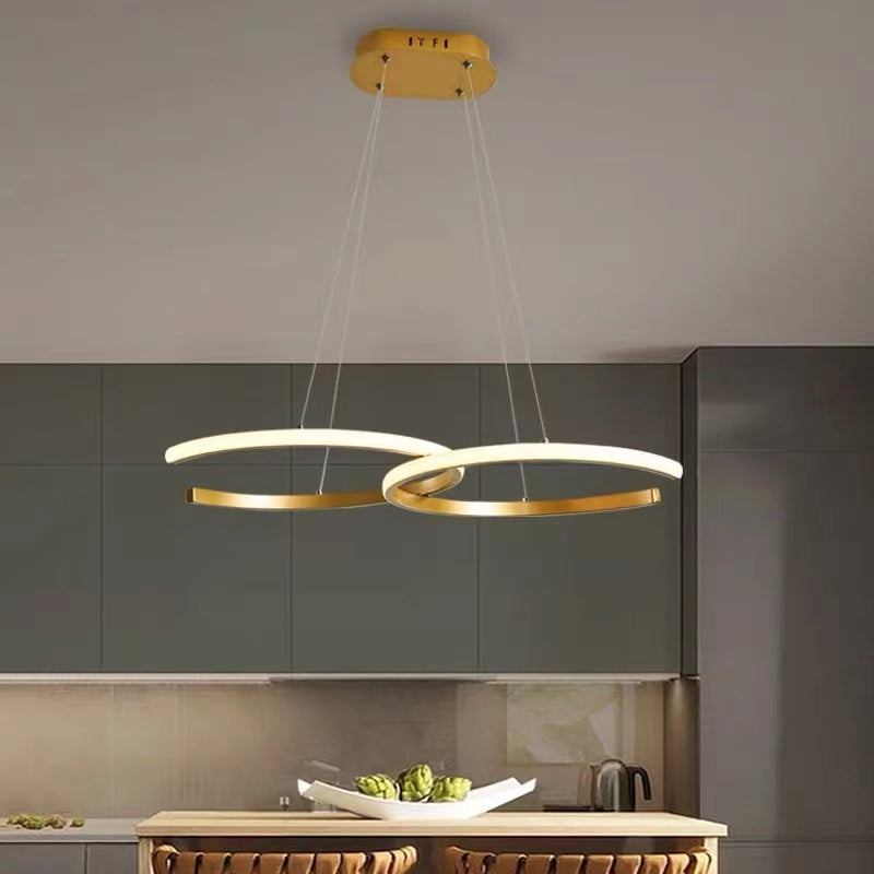 Arisha nowoczesna minimalistyczna lampa wisząca, podwójna C