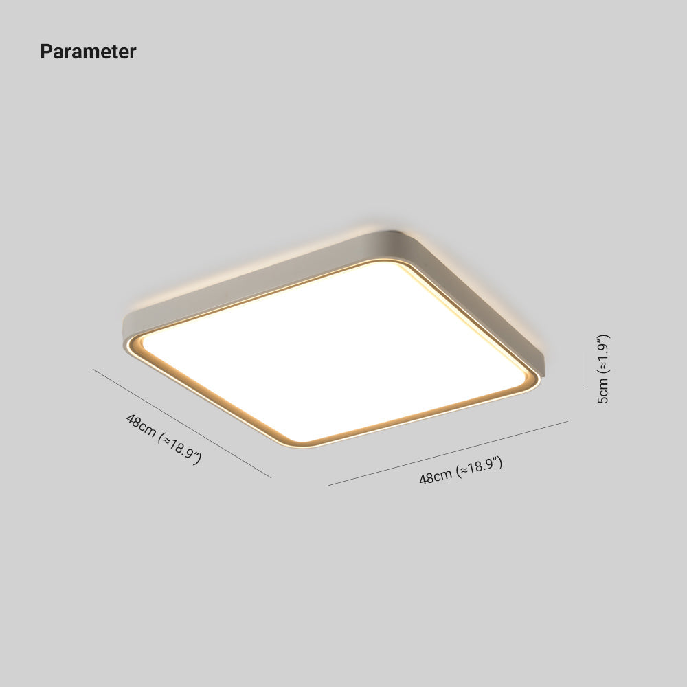 Arisha minimalistyczna lampa sufitowa montowana bezpośrednio okrągła/kwadratowa ze szkła w kolorze złotym