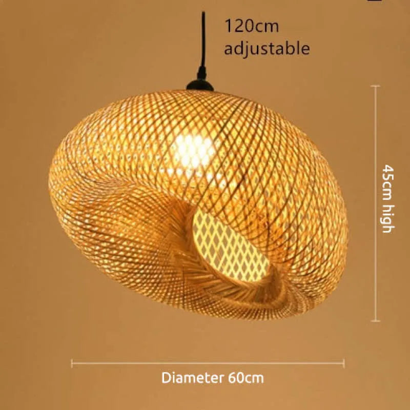 Ritta wisząca lampa z bambusa