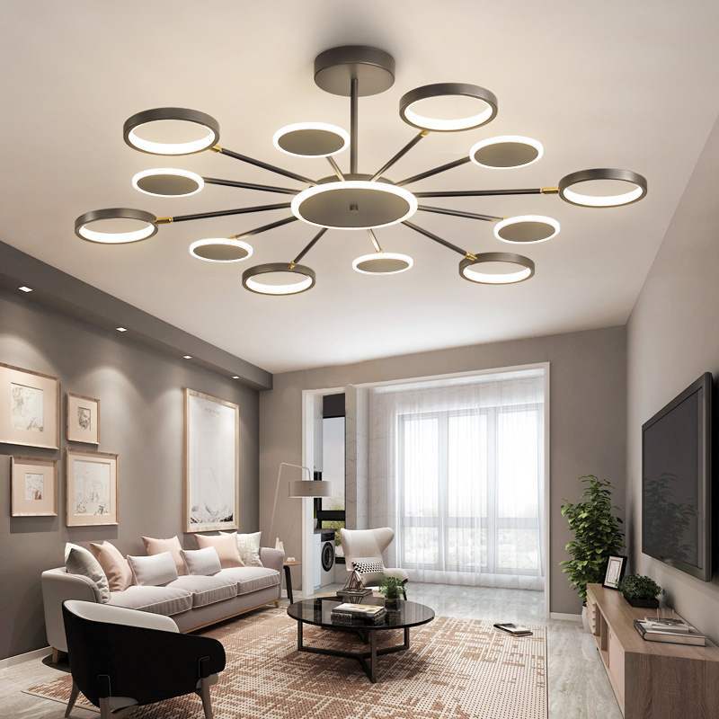 Arisha nowoczesna lampa wisząca z LED, geometryczna, czarna, ściemnialna