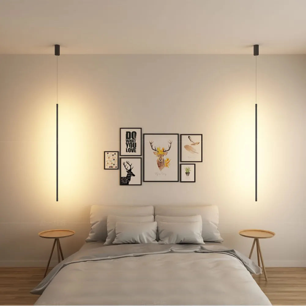 Tavix minimalistyczna lampa wisząca Erix do nocnej szafki, czarna