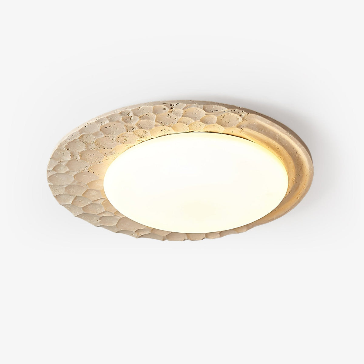Ivsoris nowoczesna lampa sufitowa z żółtym travertynem