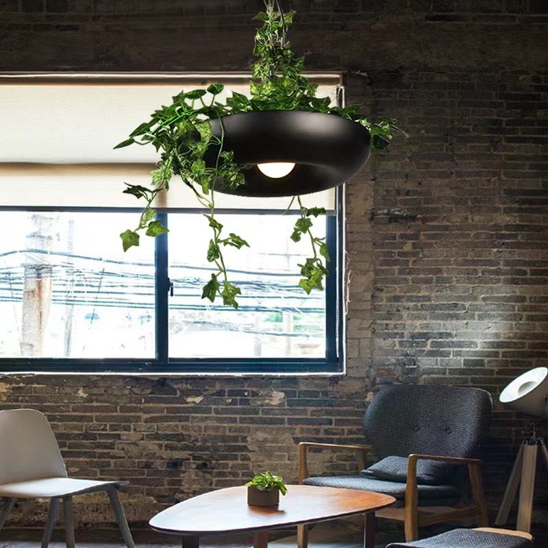 Ritta nowoczesna lampa wisząca z metalu w lakierze okrągła