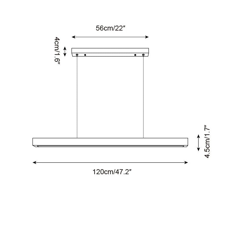 Lyven minimalistyczna lampa wisząca liniowa ze szkła Travertine