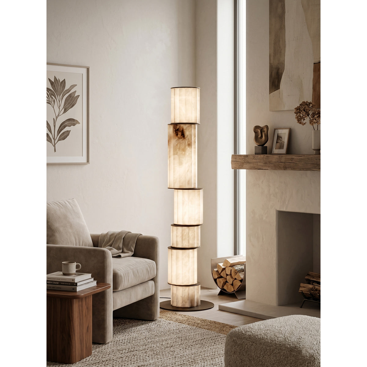Lampa stojąca Durell Alabaster