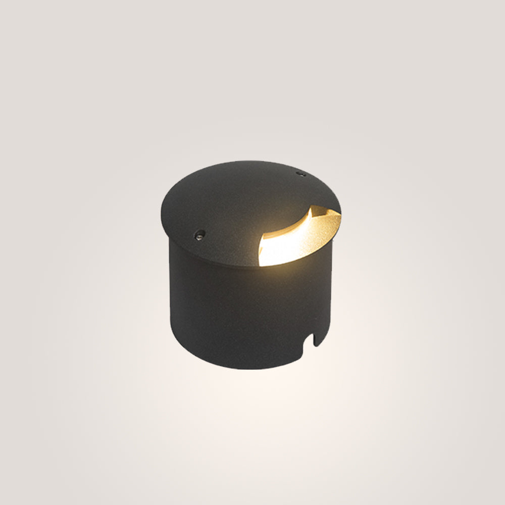 Ray zewnętrzna cylindryczna lampa do schodów i tarasów, czarna