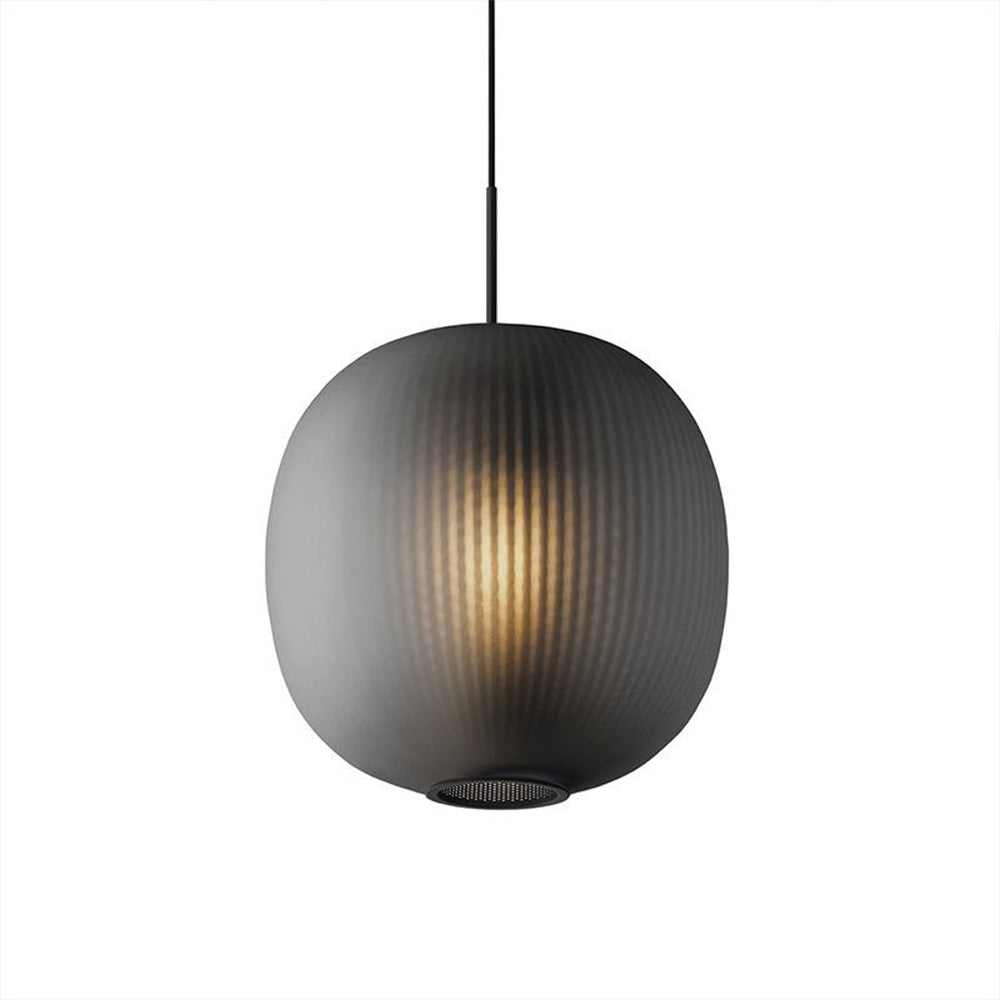 Valentina matowe szkło cylindryczna lampa wisząca, beżowa biel/szary, metal/szkło
