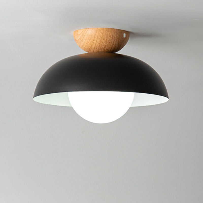 Muto lampa wisząca nordycka drewno/metal czarna kuchnia balkon