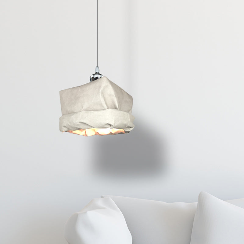 Valentina vintage lampa wisząca ze szkła metal i papier salon sypialnia