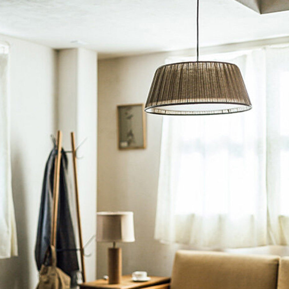 Ritta lampa wisząca ze złożonego płótna Wabi Sabi, metal/tekstylia, salon