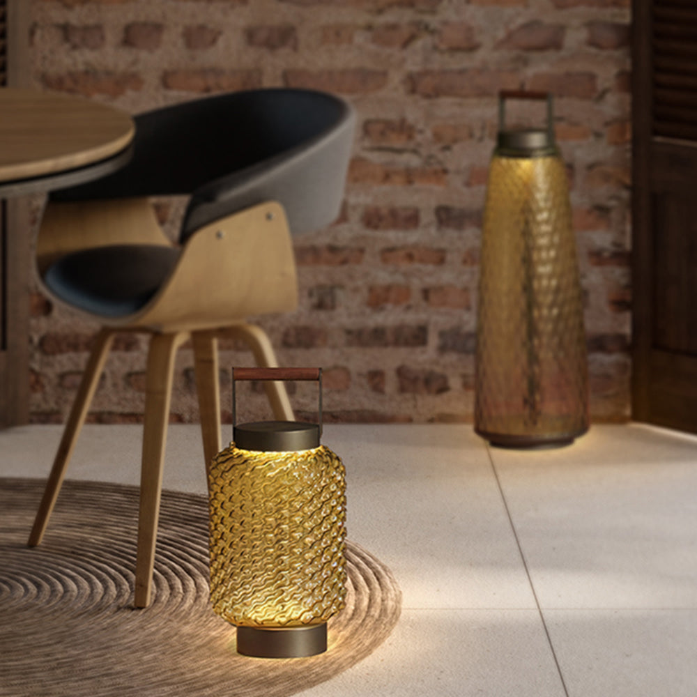 Ray Vintage latarnia metalowa ze szkła zewnętrzna lampa stojąca