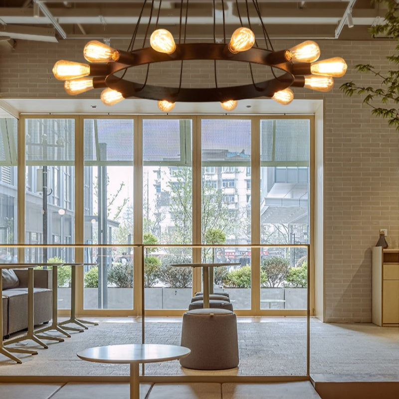 Silva Vintage LED żyrandol brązowy metalowy salon/kawiarnia
