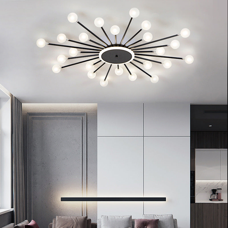 Arisha nordycka lampa sufitowa montowana bezpośrednio LED złoto/czarny metal salon