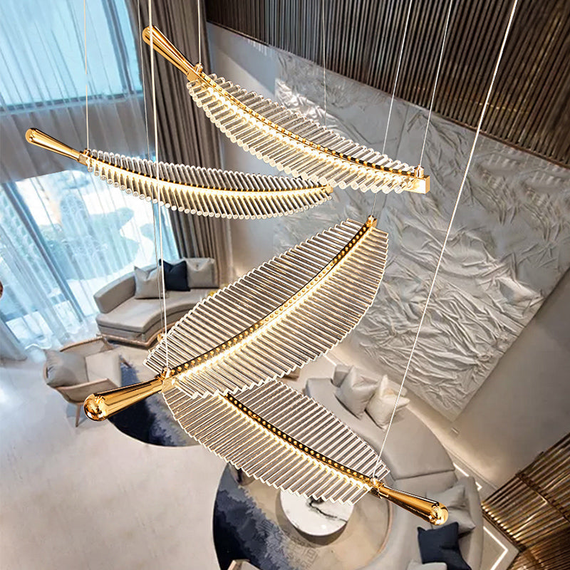 Arisha nordycka luksusowa lampa wisząca LED z metalu do hotelu/salonu
