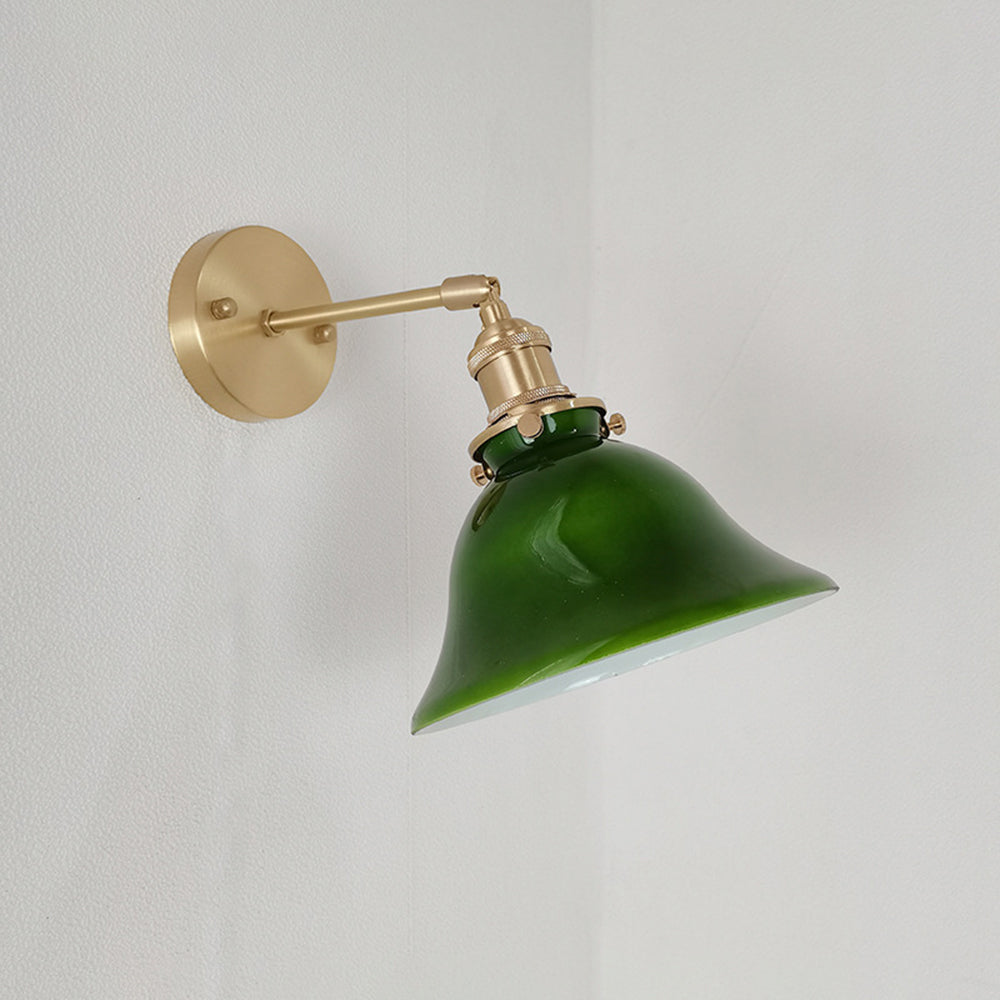 Tiffany Vintage Foldable Kinkiet, Zielony/Biały