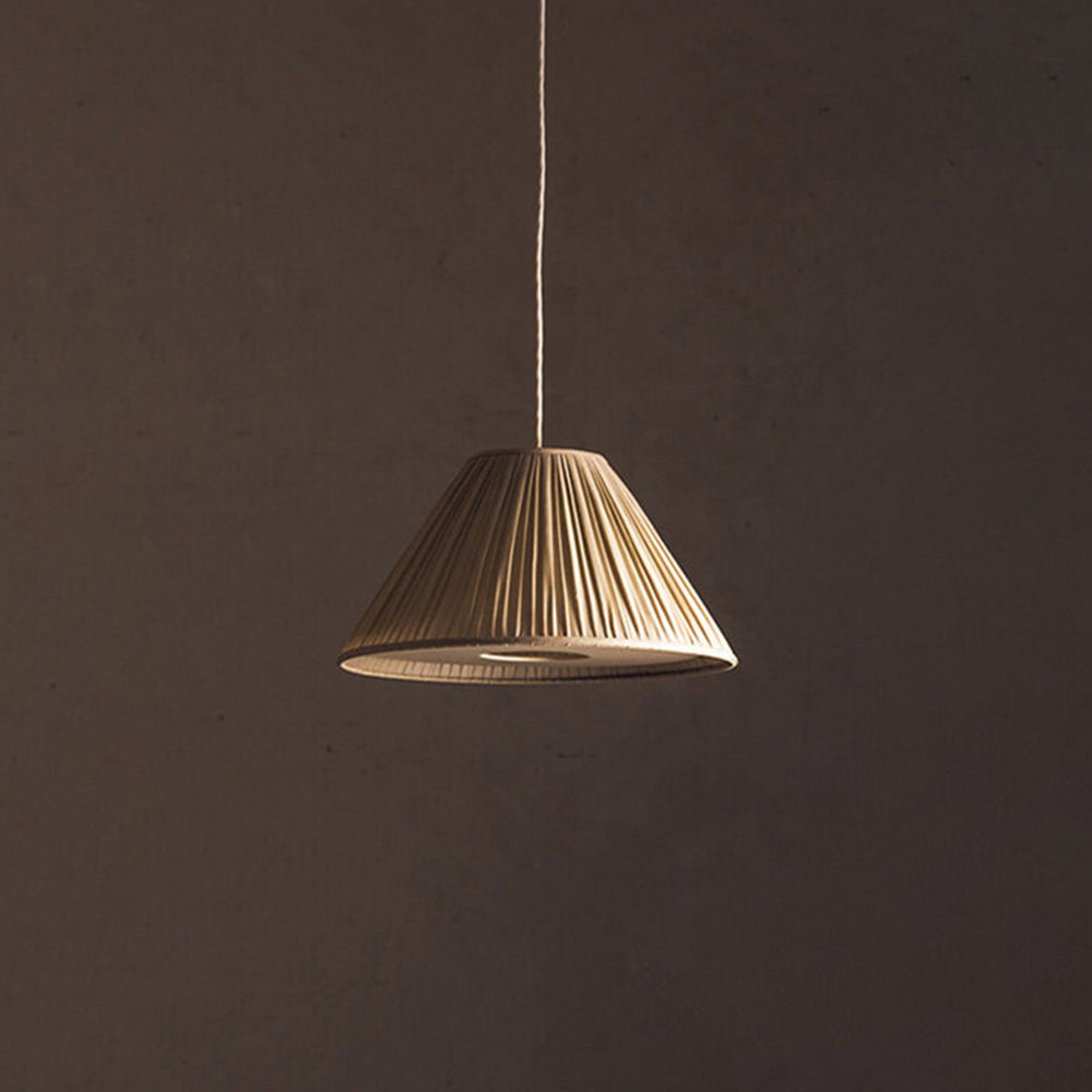 Ritta lampa wisząca ze złożonego płótna Wabi Sabi, metal/tekstylia, salon