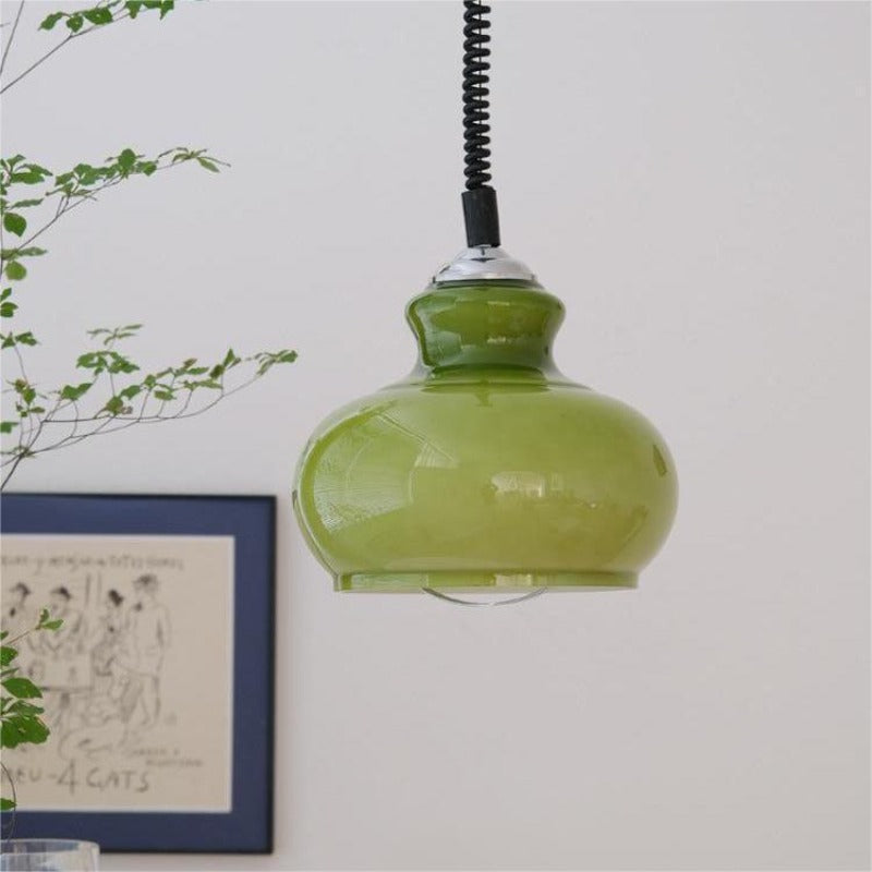 Valentina Retro lampa wisząca salon zielona salon