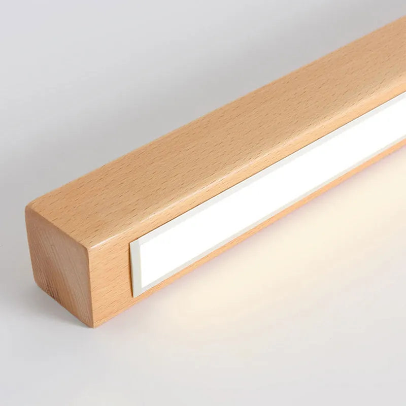 Arisha liniowa lampa sufitowa w stylu minimalistycznym, drewno