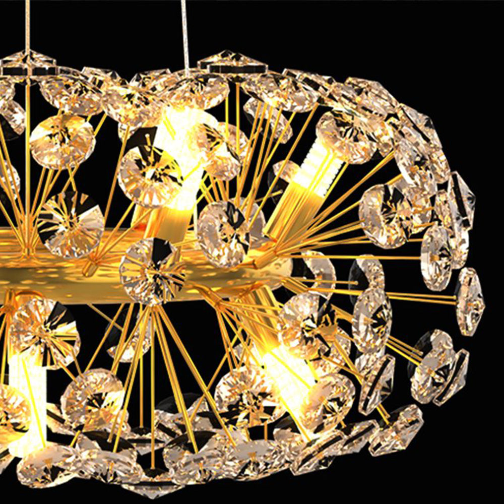 Arisha Luxury Lineal/Flower żyrandol, złoty, metal/kryształ