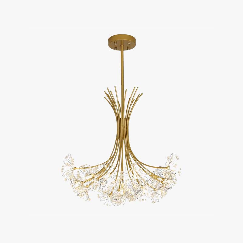 Arisha nowoczesny żyrandol kryształowy sputnik Art Deco, czarny/złoty