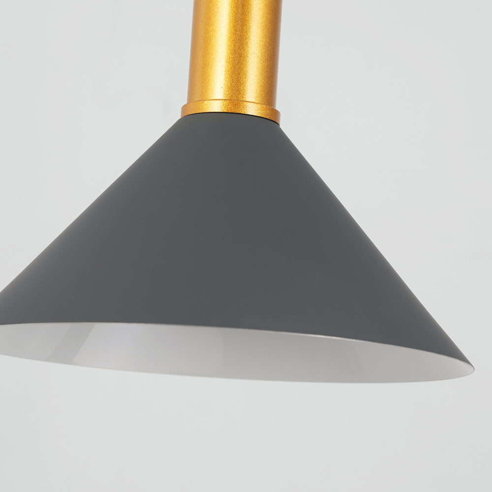 Arisha nowoczesna minimalistyczna lampa wisząca stożkowa w stylu industrialnym w kolorze niebieskim z metalu