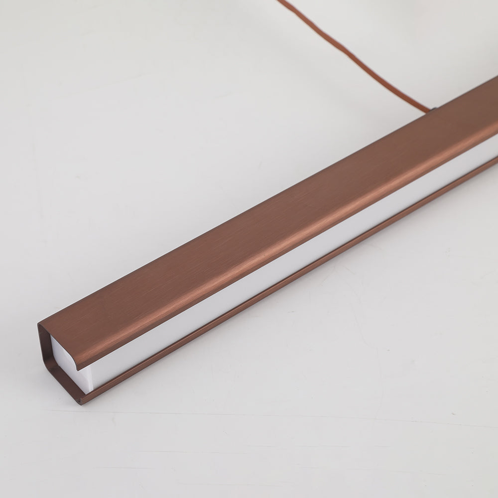 Lerin nowoczesna lampa wisząca liniowa LED czarna/braun