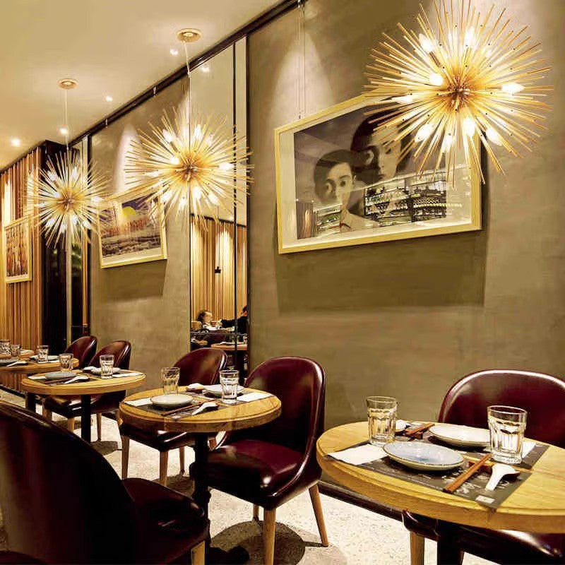 Arisha nowoczesny żyrandol LED Gold Metal jadalnia/salon/sypialnia