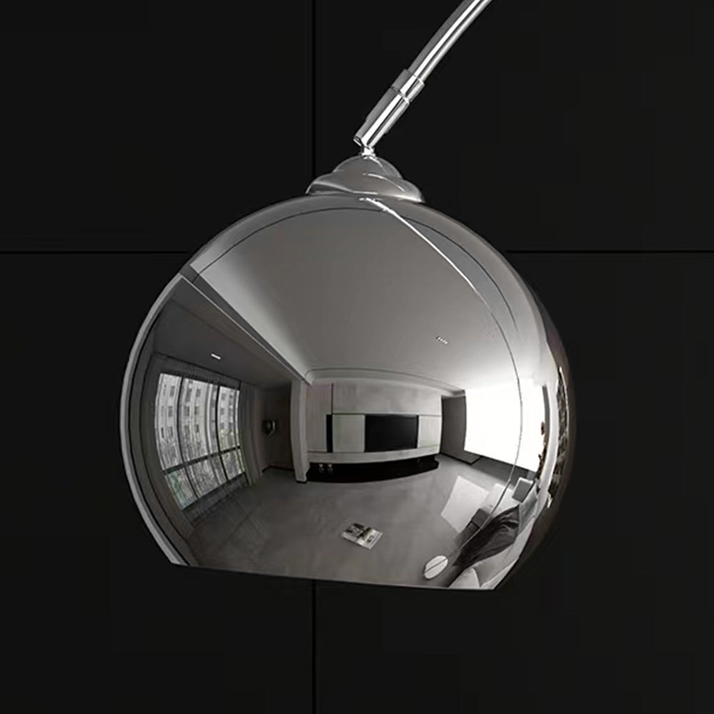 Salgado nowoczesna lampa stojąca Metal Arc Chrome, Study/Bedroom