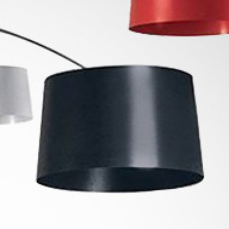 Lampa stojąca Eryn w nowoczesnym stylu, łuk metalowy, czarny/biały/czerwony/niebieski, do sypialni