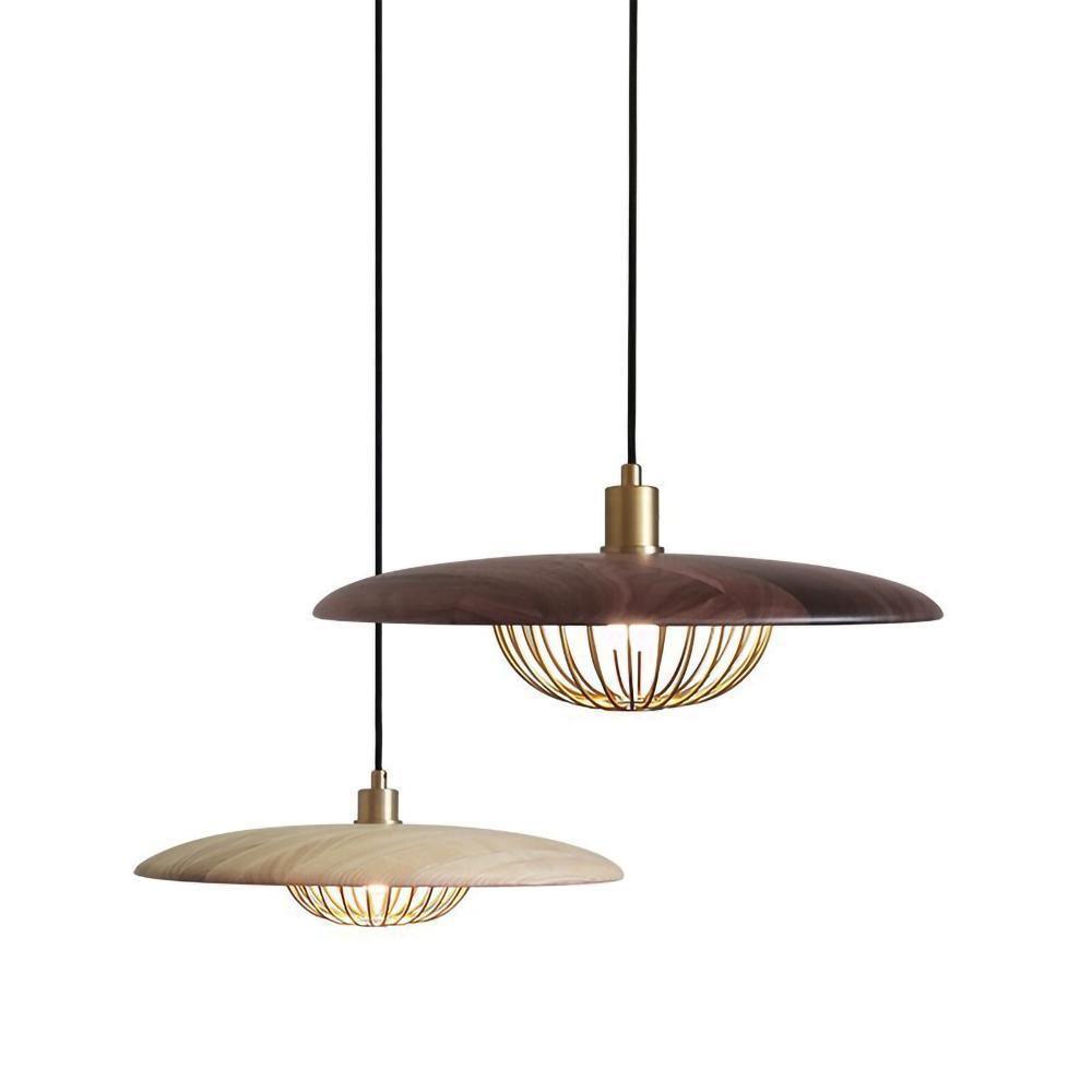 Rinoira lampa wisząca w stylu retro vintage z drewna