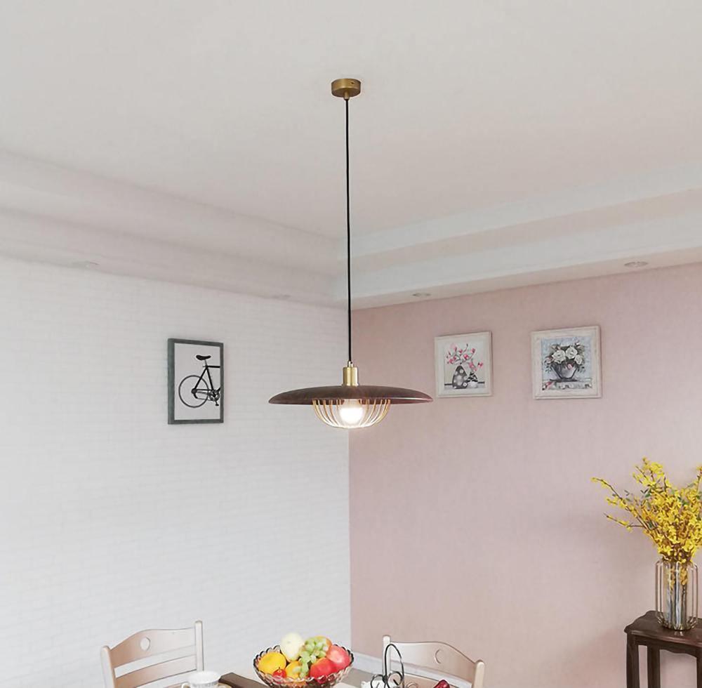 Rinoira lampa wisząca w stylu retro vintage z drewna