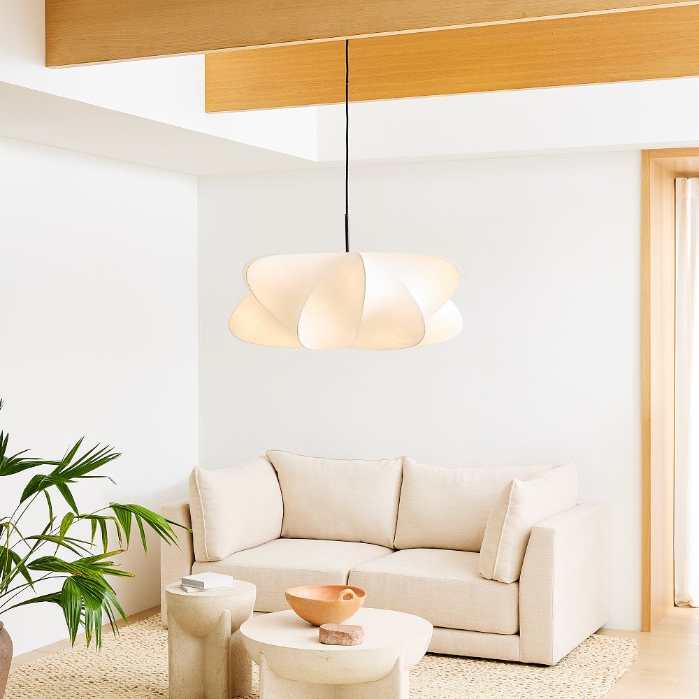 Luxe Silk nowoczesna lampa wisząca z jedwabiu