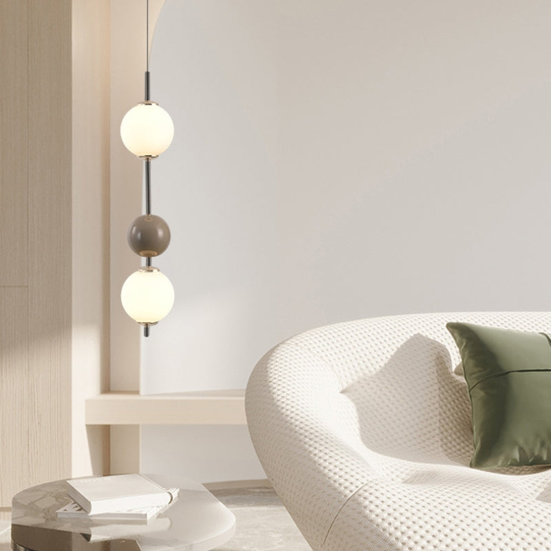 Valentina nowoczesna lampa wisząca LED czerwony metal sypialnia salon