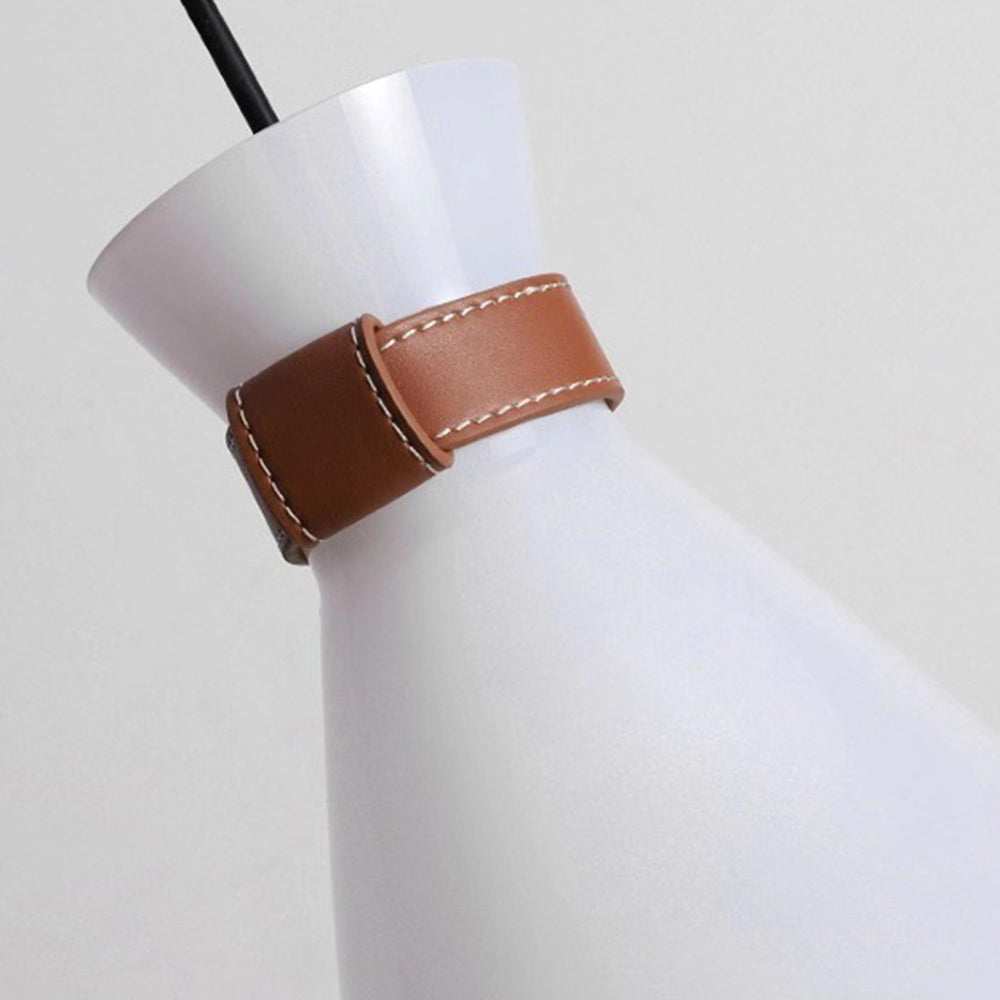 Valentina minimalistyczna lampa wisząca ze szkła w kształcie kropli, Smoke Gray/Biały