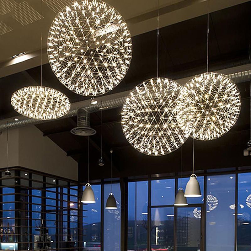 Arisha żyrandol wiszący w stylu Art Deco z abażurem Firework Orbit