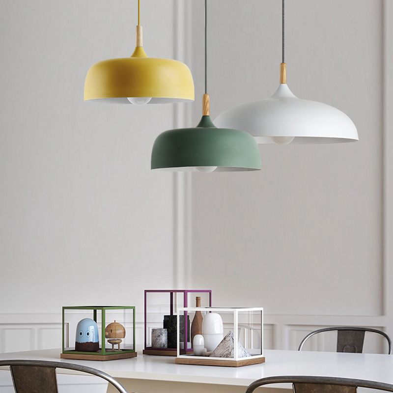 Aria nowoczesna lampa wisząca kopuła Macaron jadalnia